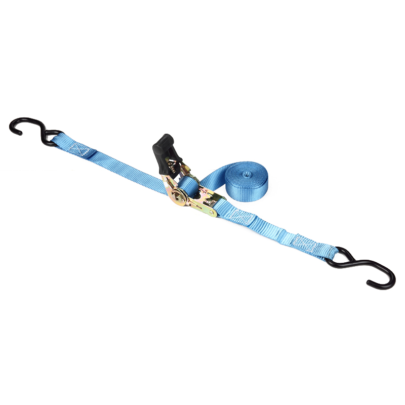 1 palec 25 mm 800 kg Ratchet zviazané popruhy s čiernym potiahnutým háčikom