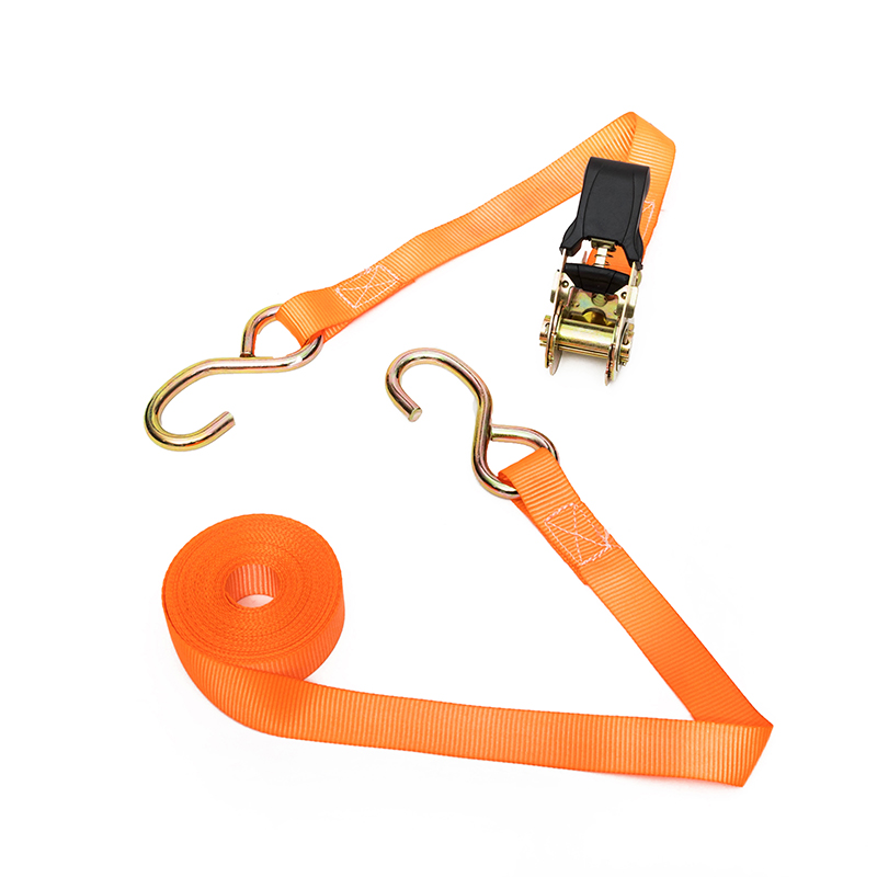 1 palec 25 mm 800 kg Ratchet zviazané popruhy s čiernym potiahnutým háčikom