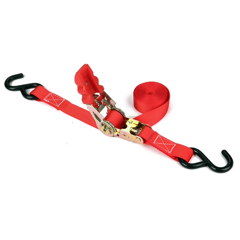 1 palec 25 mm 800 kg Ratchet zviazané popruhy s čiernym potiahnutým háčikom